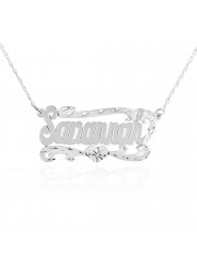 925 Sterling Silver Personalized Name Necklace with Name of Your Choice - Made in USA