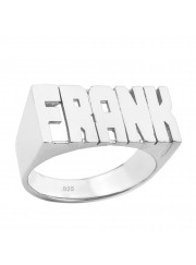 925 Sterling Silver Personalized Name Ring with Name of Your Choice Size 5 thru 12 Made in USA
