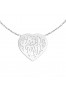 1 inch Sterling Silver Handcrafted Cutout in Heart Border Personalized Initial Necklace