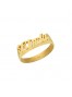 24K Gold Plated Sterling Silver Personalized Name Ring with Name of Your Choice Size 5 thru 10 Made in USA